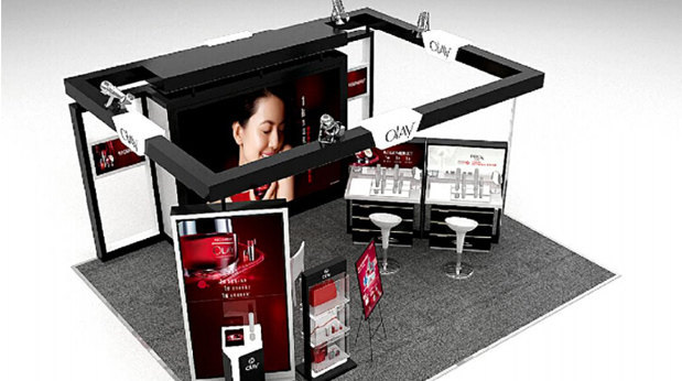 玉兰油展柜定制案例